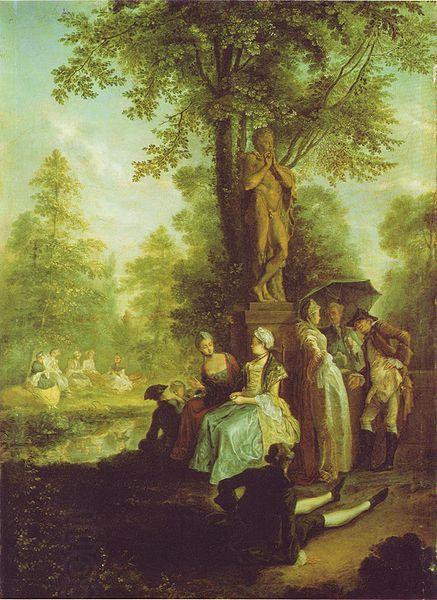 Daniel Chodowiecki Gesellschaft im Tiergarten oil painting picture